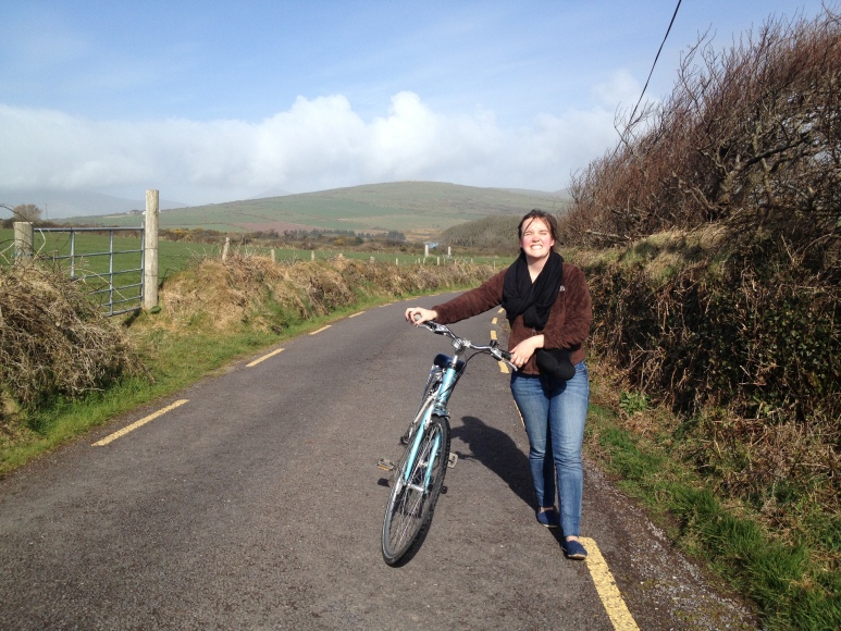 Catherine's bike was a little defective at going up hills. 
