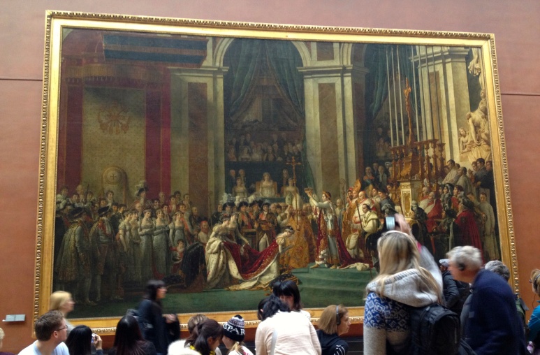 Jacques-Louis David - The Coronation of Napoleon - photos can't possibly do justice to this or any of the other amazing works of art that you see here, in the Louvre, but I decided to give it a go anyways. 