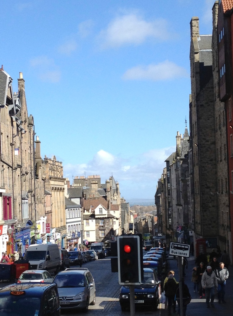 The Royal Mile between the castle and the palace. 